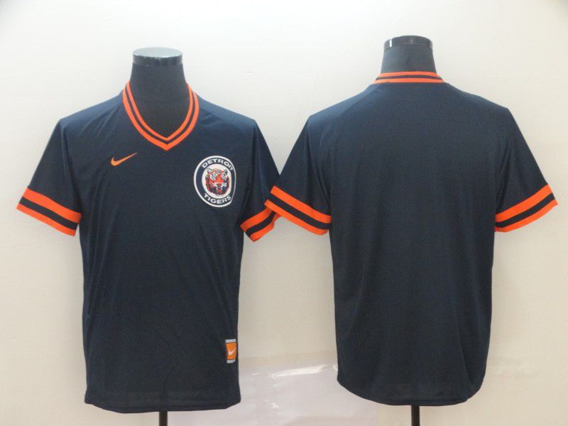 Men Detroit Tigers Blank Dark blue Nike Cooperstown Collection Legend V-Neck MLB Jersey->colorado rockies->MLB Jersey